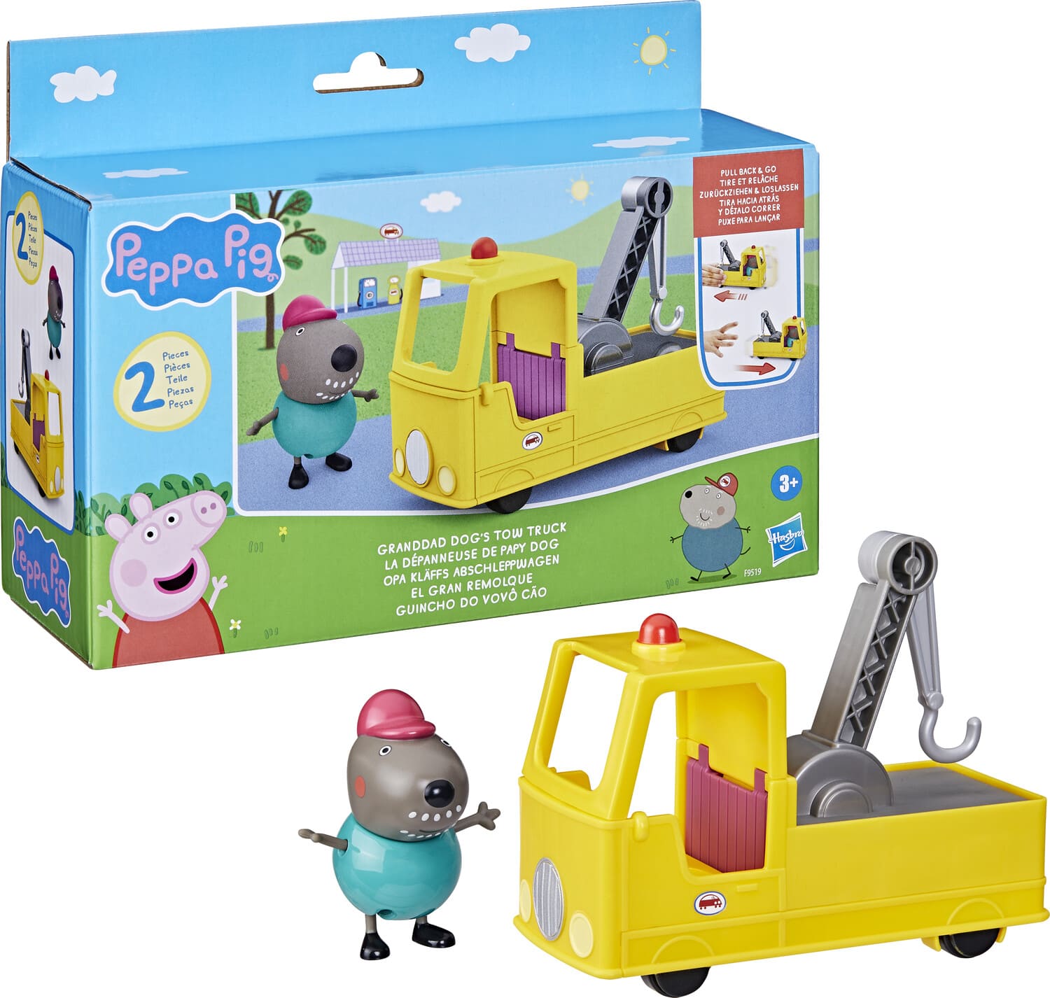 Hasbro - Collectibles - Peppa Pig - Granddad Dog's Tow Truck Toy Set - COLLECTABLES - Multicolor