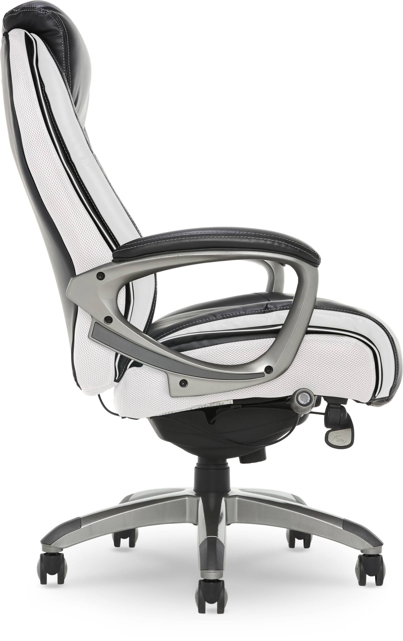 Alt View 19. Serta - Lautner Executive Office Chair - Black with White Mesh Accents.
