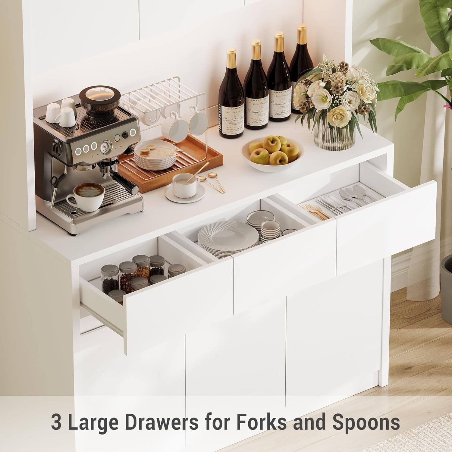 3 Large Drawers for Forks and Spoons