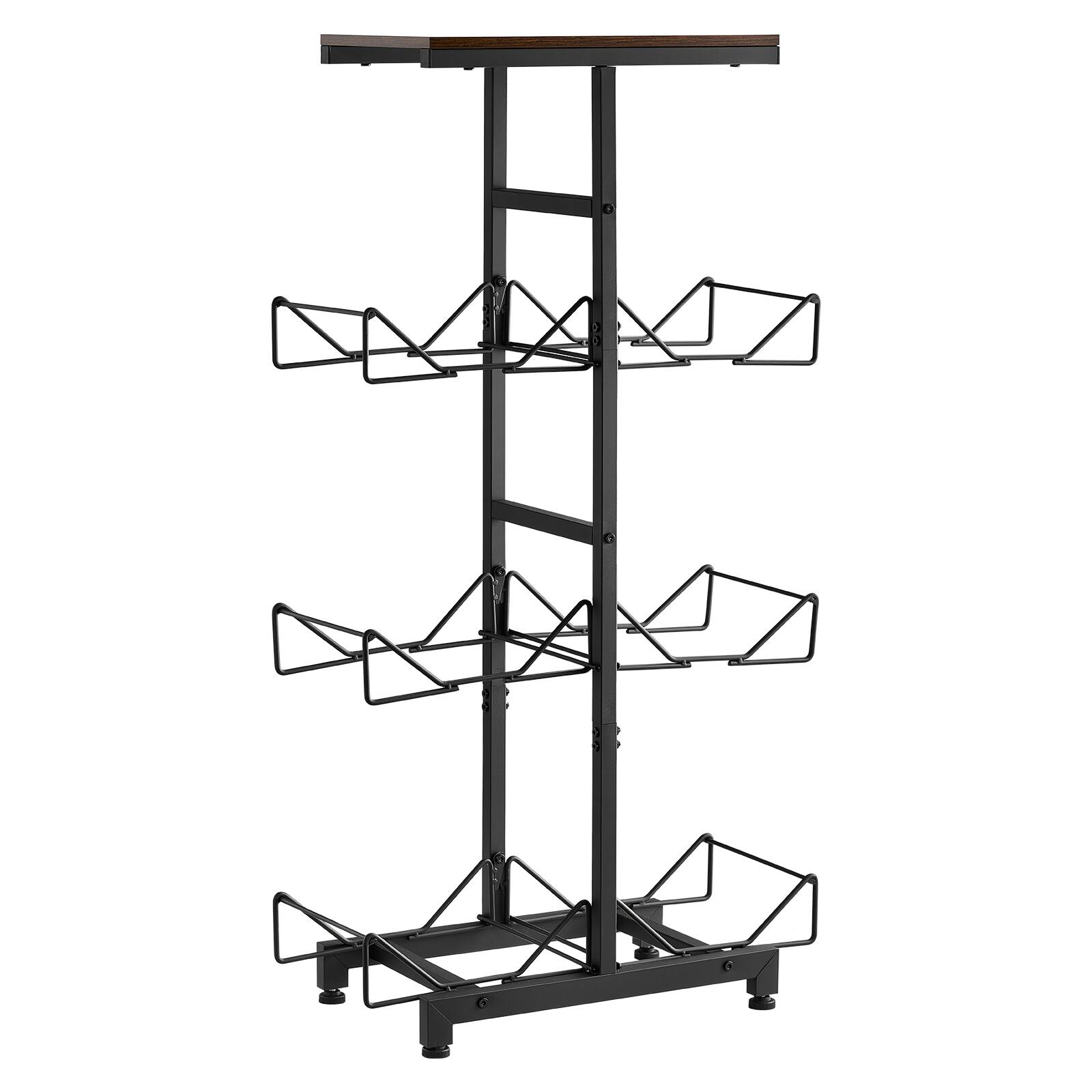 Alt View 5. VEVOR - Water Jug Holder, 4 Tiers Double Rows 3 and 5 Gallon Water Bottle Holder for 6 Bottles, Heavy Duty Jug Rack Organizer - Black.