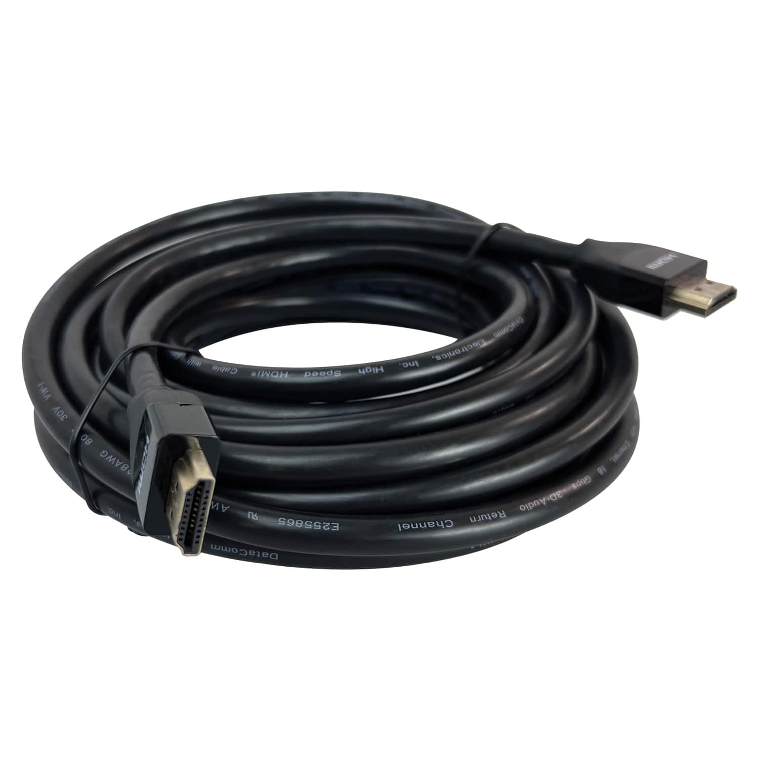 DataComm Electronics - 46-1820-bk Primepass Certified 18-gbps High-speed Hdmi Cable With Ethernet (20 Ft.) - Black
