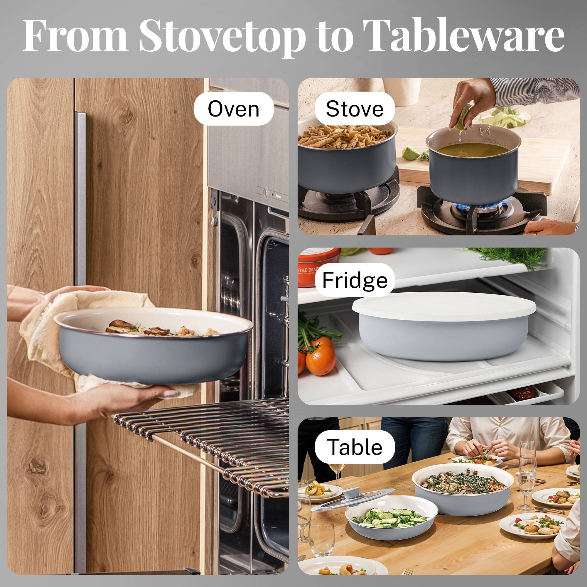 From Stovetop to Tableware
Oven
Stove
Fridge
Table