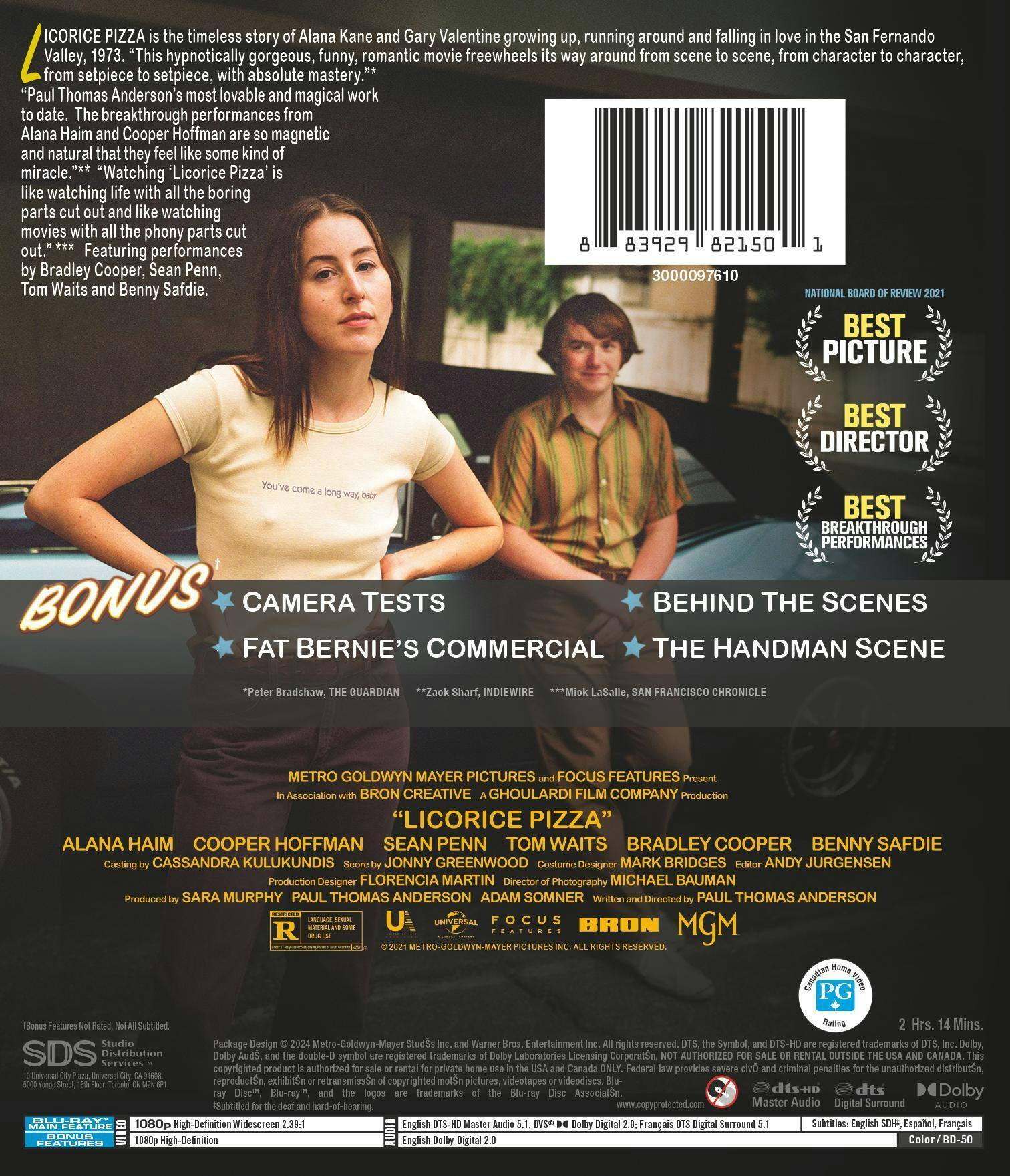 Back. Licorice Pizza [Blu-ray].