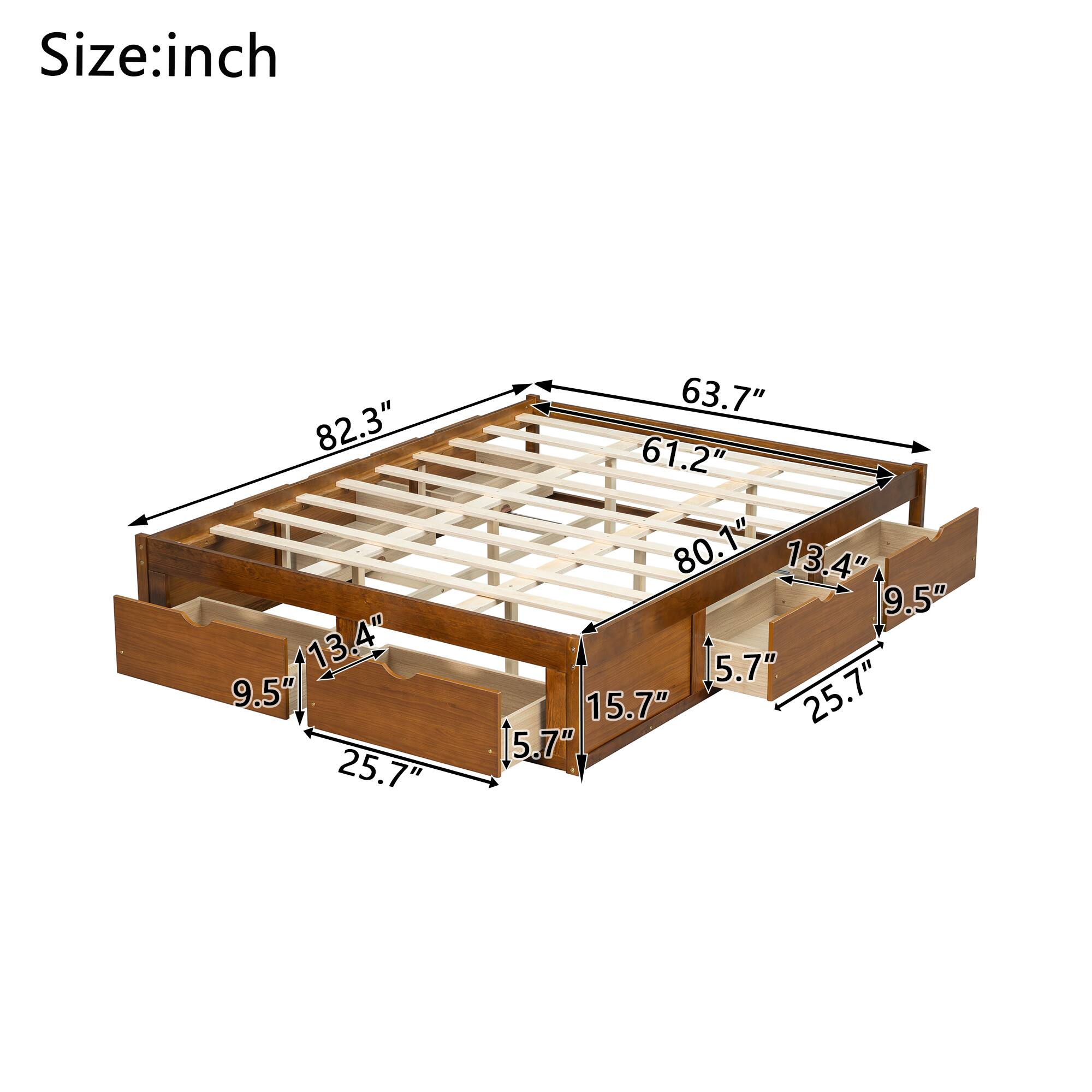 Size: inch  
82.3" 13.4" 9.5" 25.7" 63.7" 61.2" 80.1" 13.4" 9.5" 5.7" 15.7" 25.7" 5.7"
