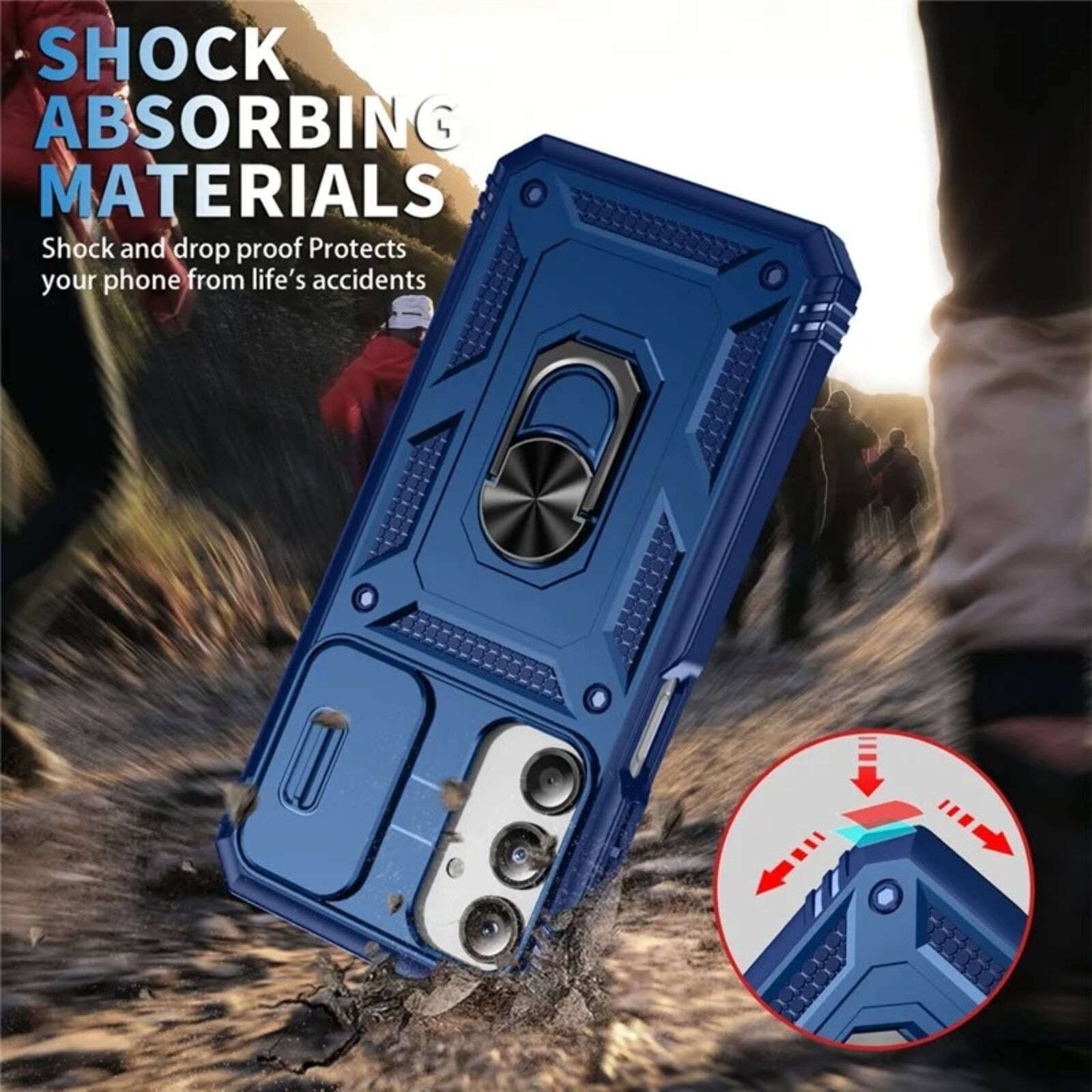 SHOCK ABSORBING MATERIALS  
Shock and drop proof  
Protects your phone from life's accidents