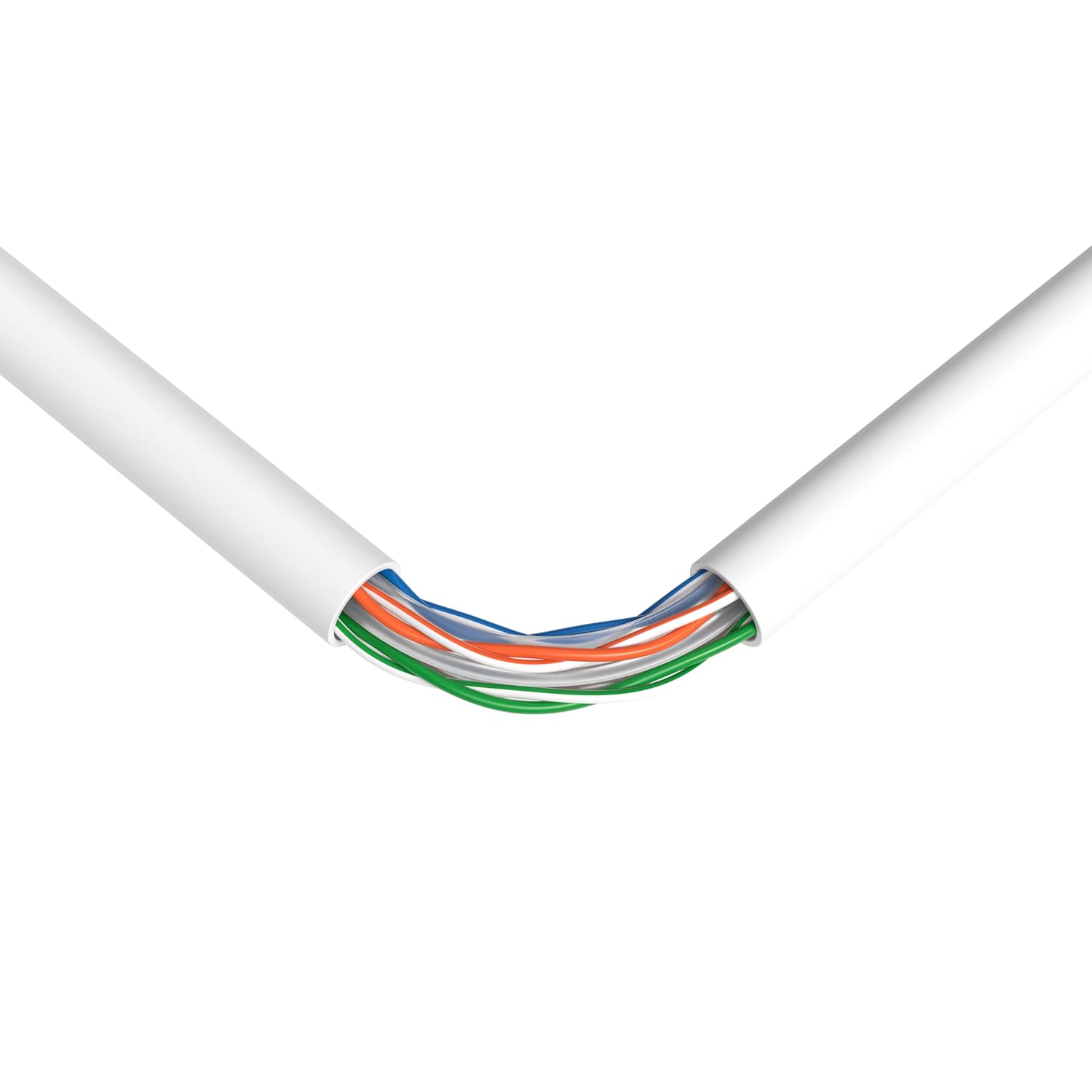 Alt View 1. Cables Direct Online - CAT6 1000FT Plenum CMP Ethernet Cable 550MHz 23AWG UTP RJ45 LAN Bulk Network Wire CCA Copper Clad Aluminum, White.