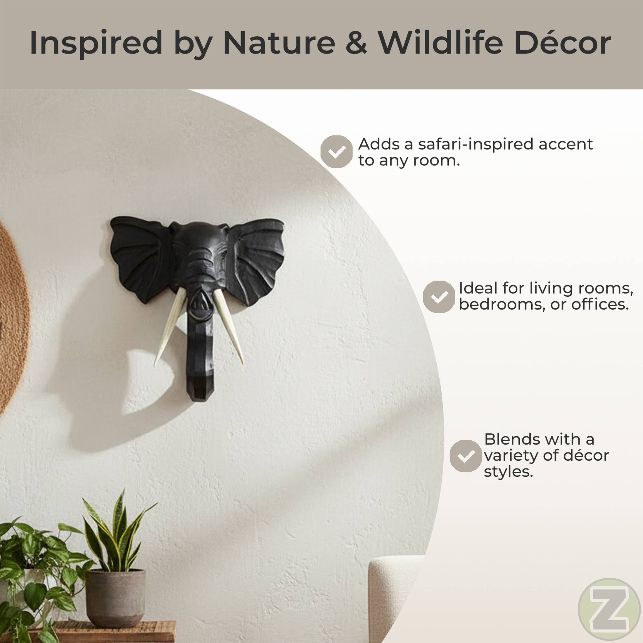 Inspired by Nature & Wildlife Décor

- Adds a safari-inspired accent to any room.
- Ideal for living rooms, bedrooms, or offices.
- Blends with a variety of décor styles.