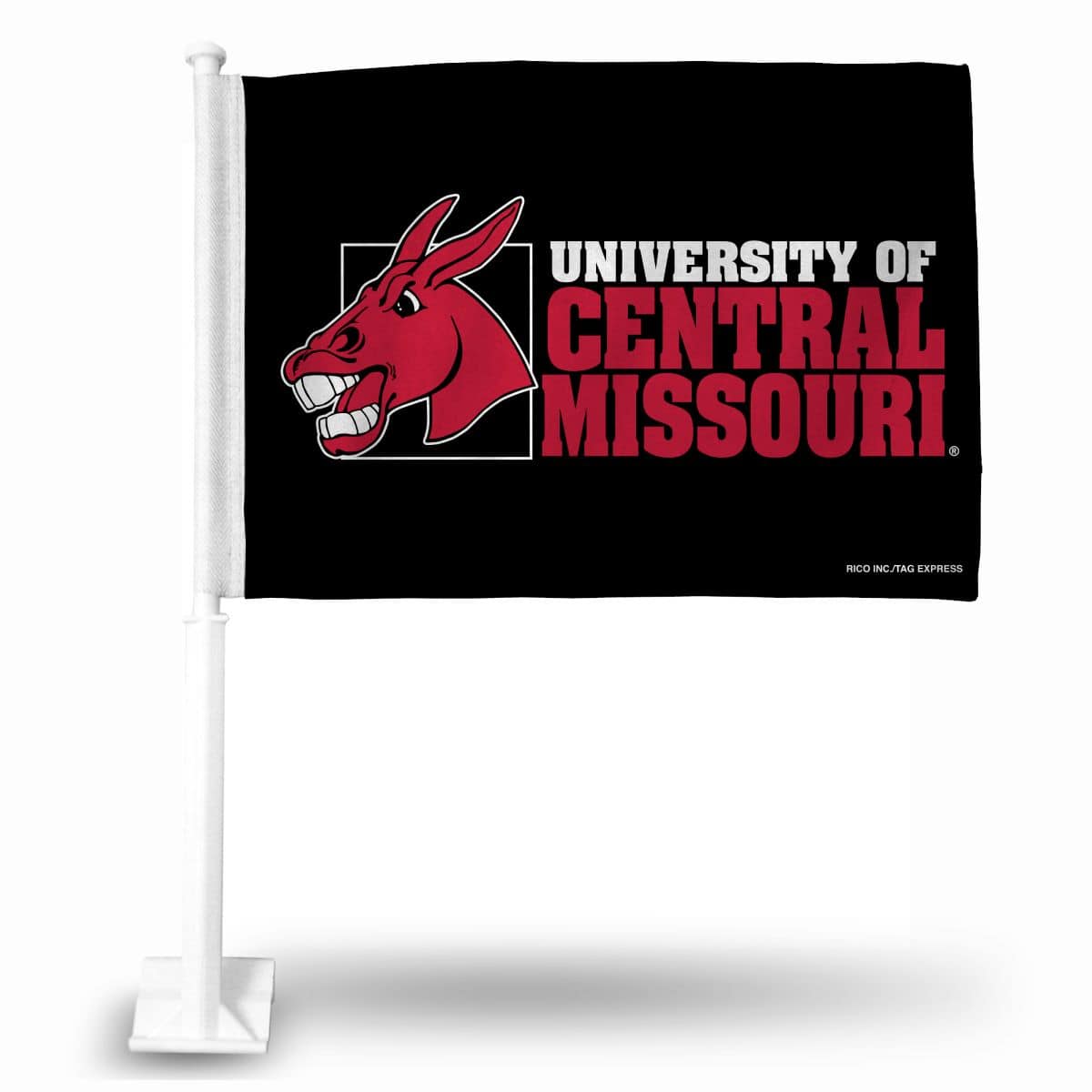 Rico Industries - Central Missouri Mules 14x19 Double Sided Window Mount Car Flag - Multi