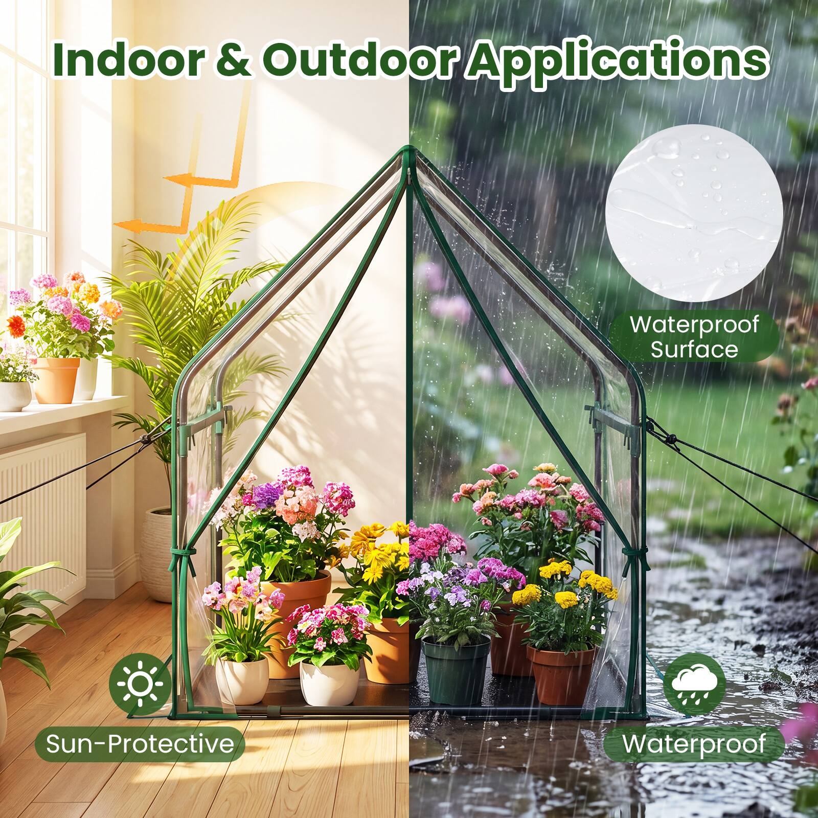 Indoor & Outdoor Applications

Waterproof Surface

Sun-Protective

Waterproof