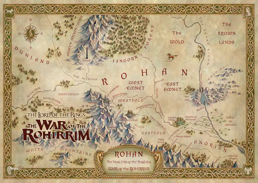 Westfold Rohan Map Trend Setters The Lord of the Rings: War of the Rohirrim (Rohan's Map ...