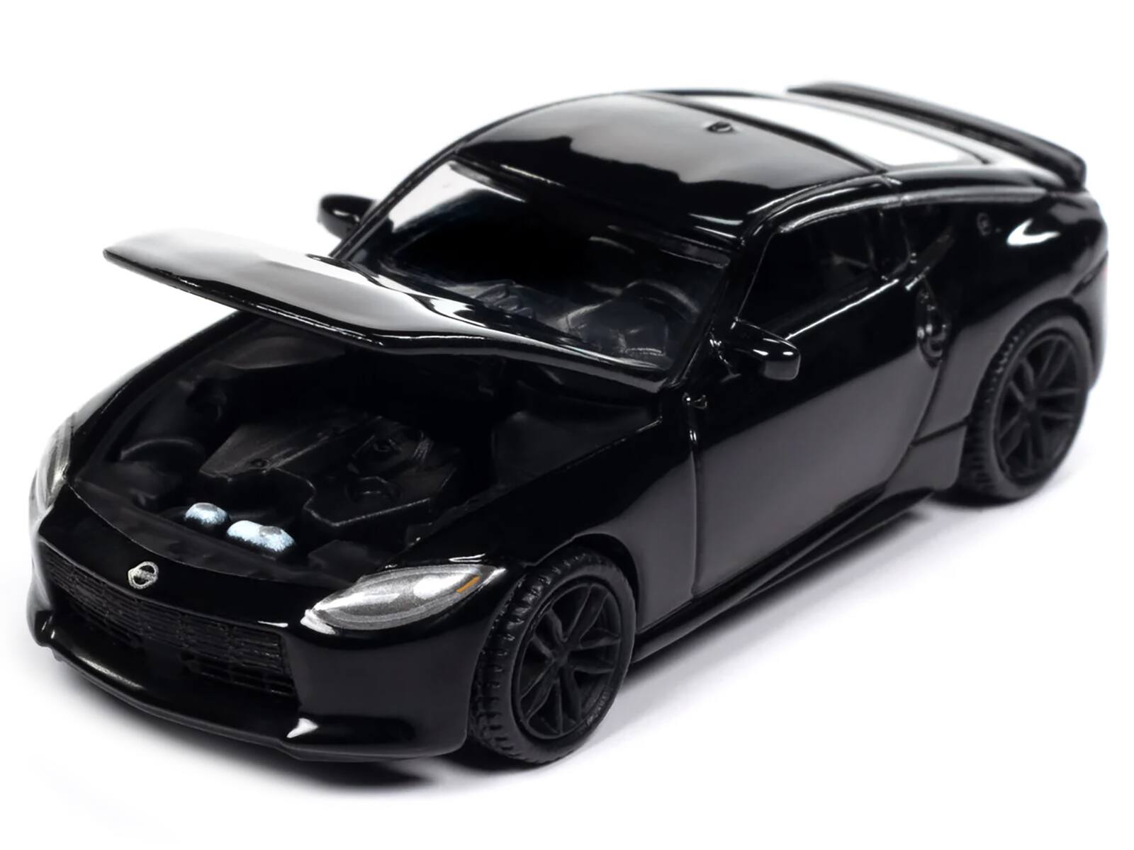 Left. Autoworld - 2023 Nissan Z Black Diamond "Import Legends" Series 1/64 Diecast Model Car by Auto World - Black.