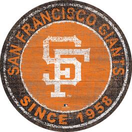 Fan Creations - San Francisco Giants 24'' Round Heritage Logo Sign - Multicolor