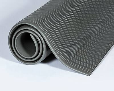 Alt View 2. Crown Mats - #410 Tuff-Spun Foot-Lover Anti-Fatigue Commercial, 3' x 5', Gray - Gray.