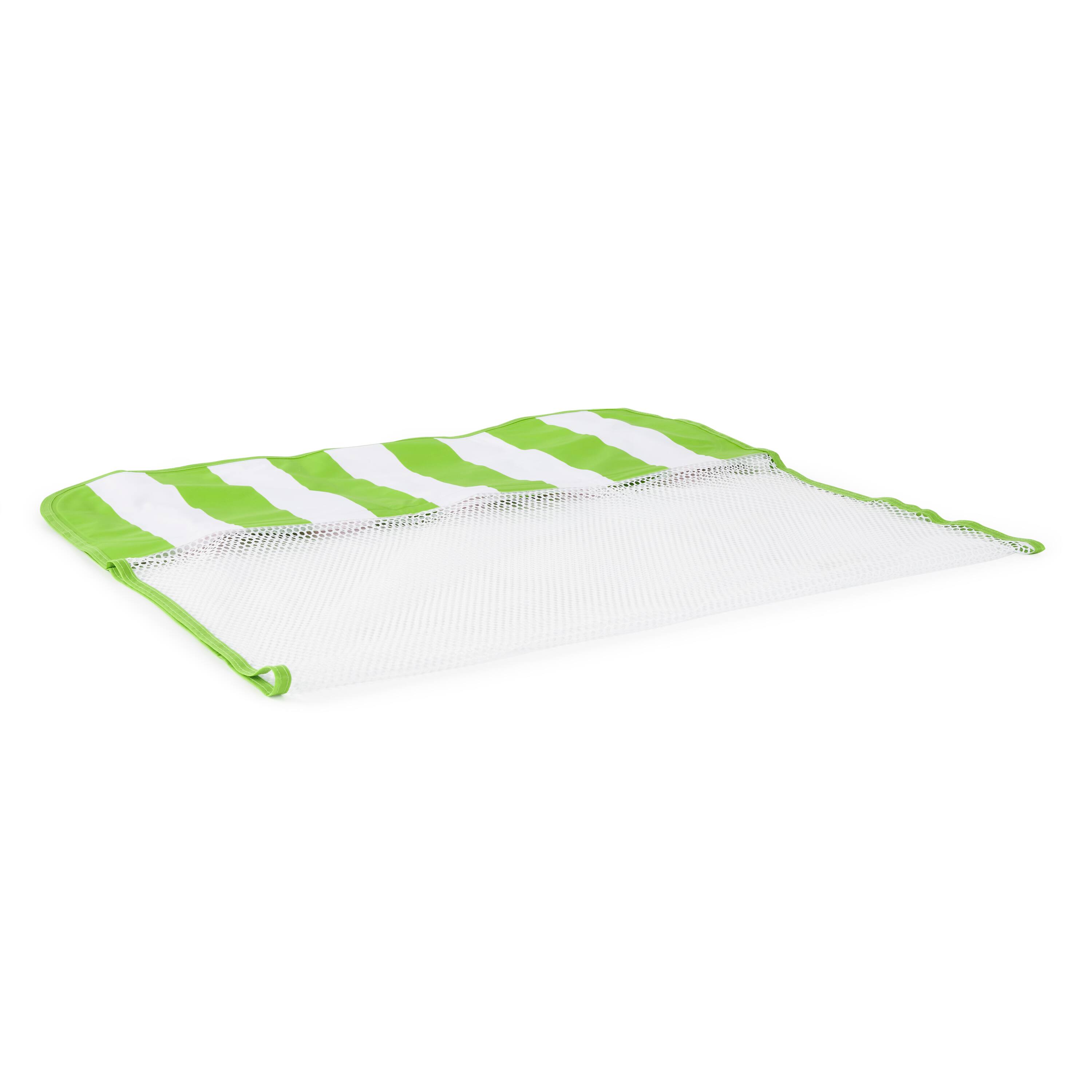 Alt View 2. Aqua - Aqua Monterey Water Inflatable 4-in-1 Pool Hammock Lounger, Lime Green (2 Pack) - Lime green/white.