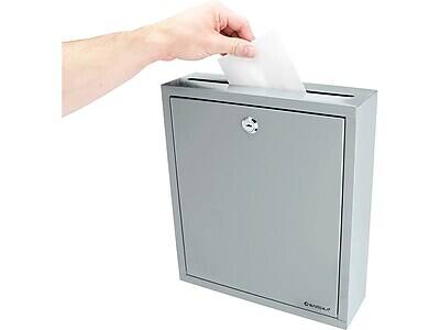 Alt View 5. Barska - Barska Steel Box Safe with Key Lock, 0.3 cu. ft. (CB12712) - Gray.