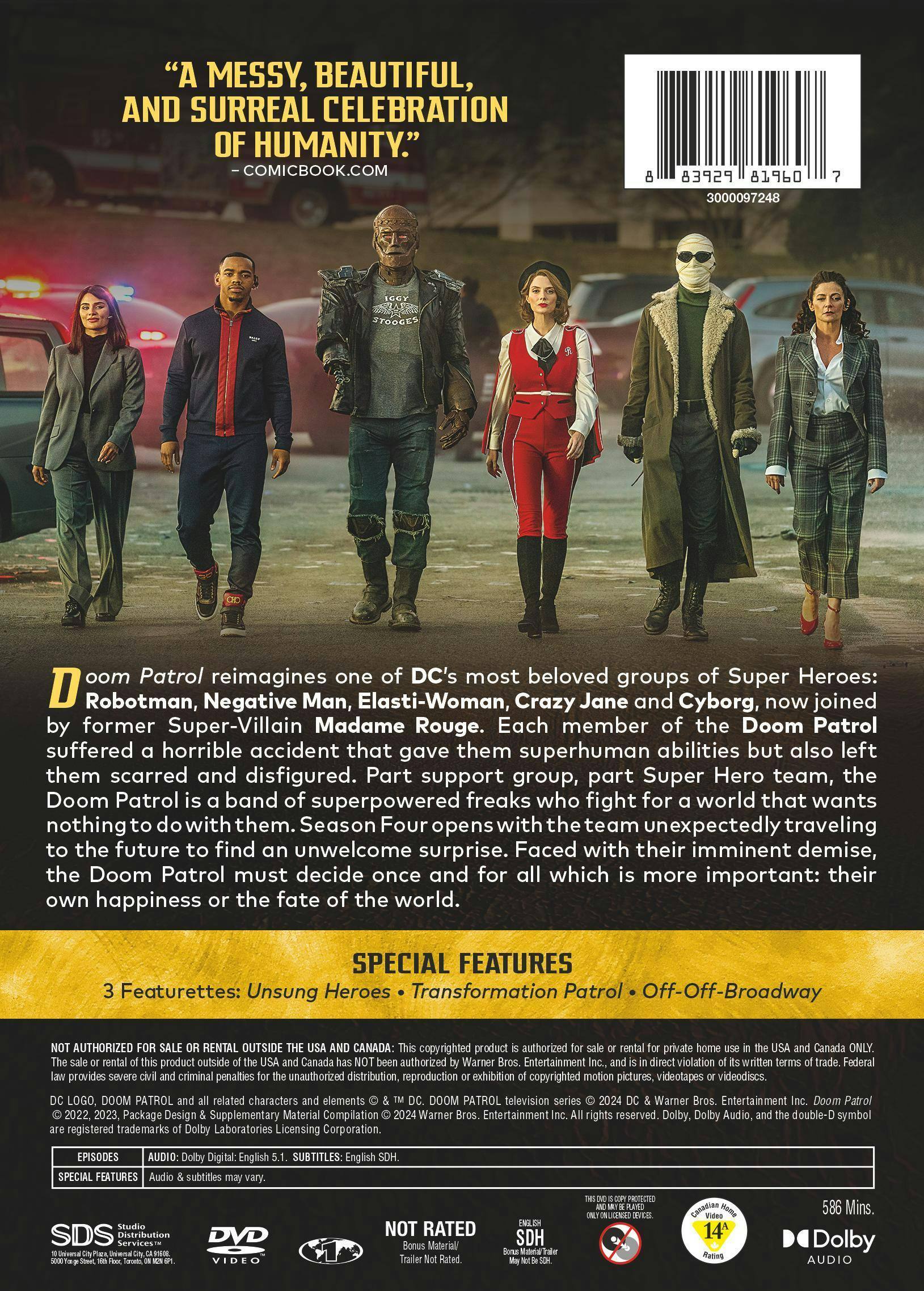 Back. Doom Patrol: The Complete Fourth Season [DVD].