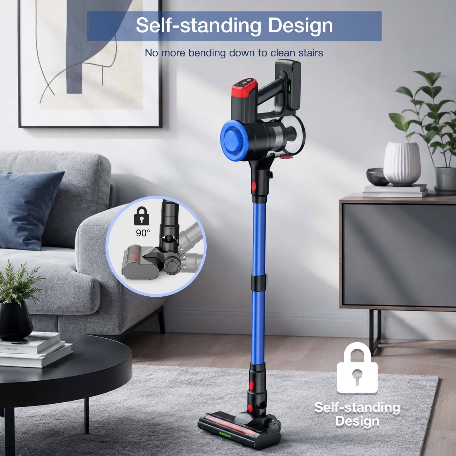 Self-standing Design  
No more bending down to clean stairs  

90°  

Self-standing Design