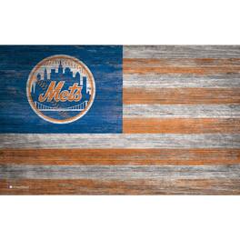 Fan Creations - 11'' x 19'' Distressed Flag Sign - Multicolor