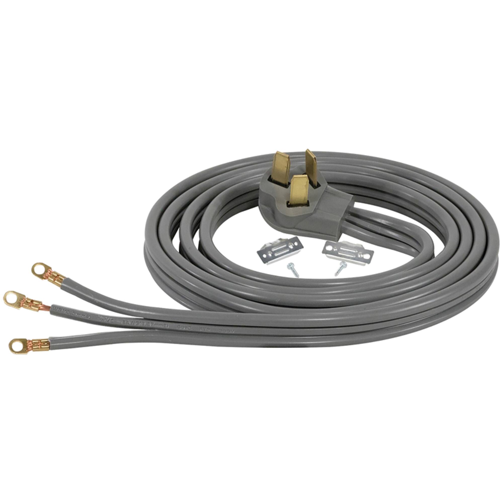 Angle. Certified Appliance Accessories - 3-Wire Eyelet 50 Amp Range Cord 10 ft.
