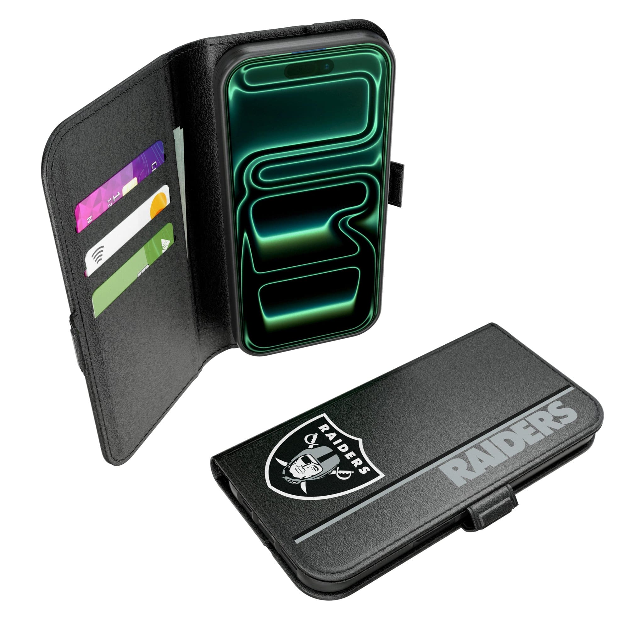 Keyscaper - NFL - Las Vegas Raiders iPhone Folio 2.0 Case - 17 Pro Max - Black price history on PriceWatchPro