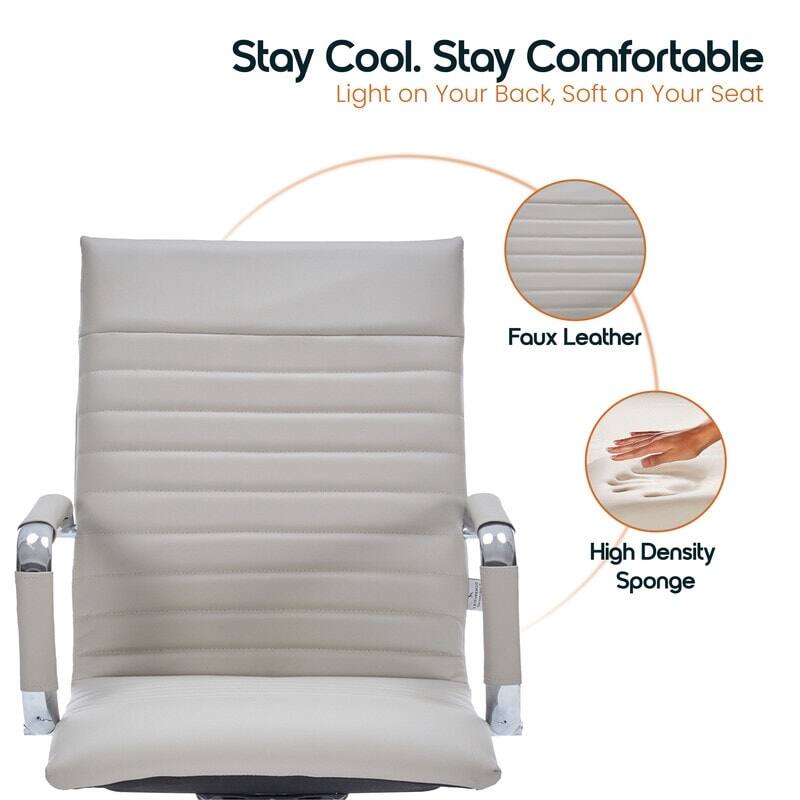 Stay Cool. Stay Comfortable  
Light on Your Back, Soft on Your Seat  

Faux Leather  
High Density Sponge
