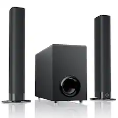 Front. COWIN - 120W Sound Bar with Subwoofer 5.0 Bluetooth Soundbar for Smart TV 2 in 1 Detachable TV Sound Bar - black.