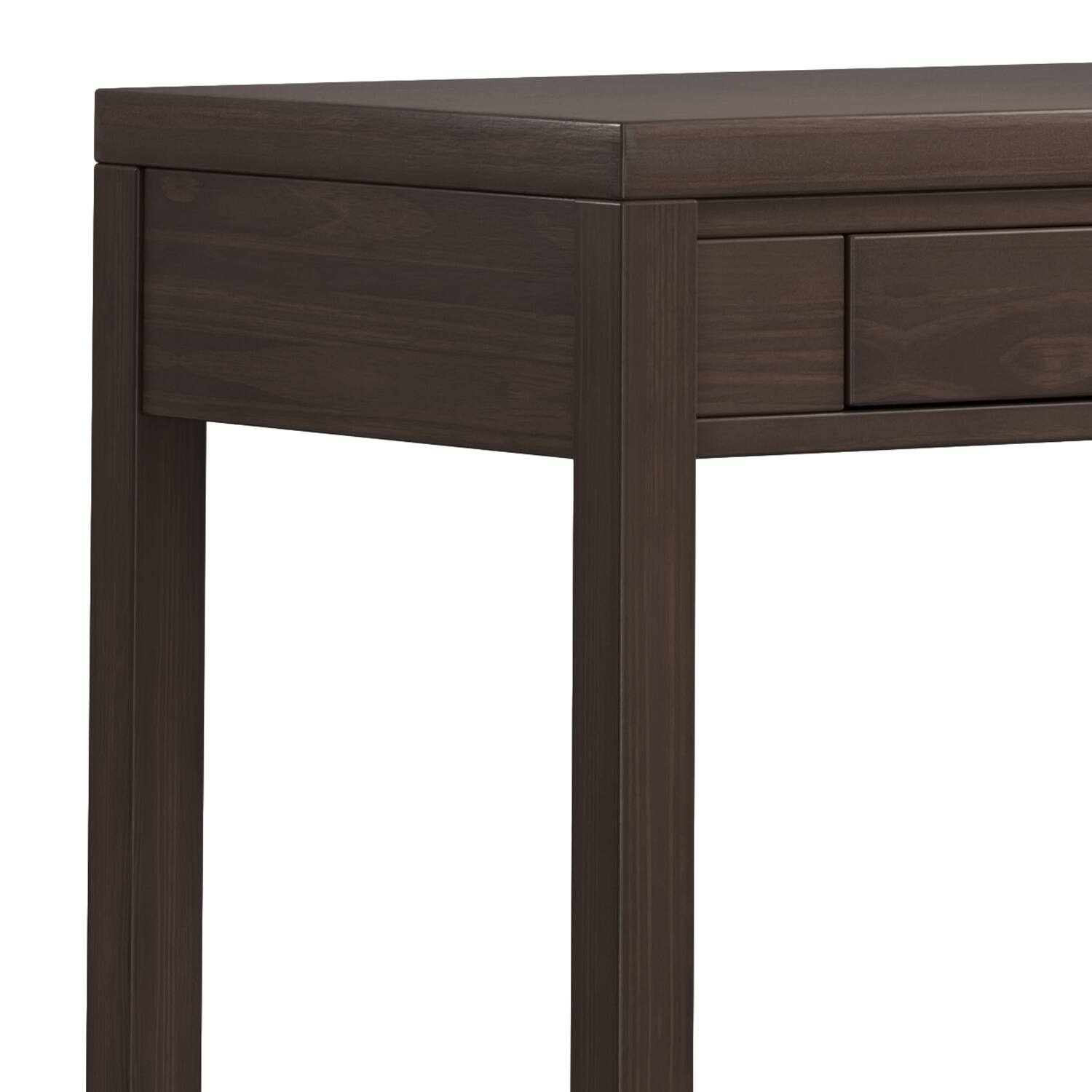 Alt View 4. Simpli Home - Hollander SOLID WOOD Contemporary 38 inch Wide Small Desk in Warm Walnut Brown - Warm Walnut Brown.