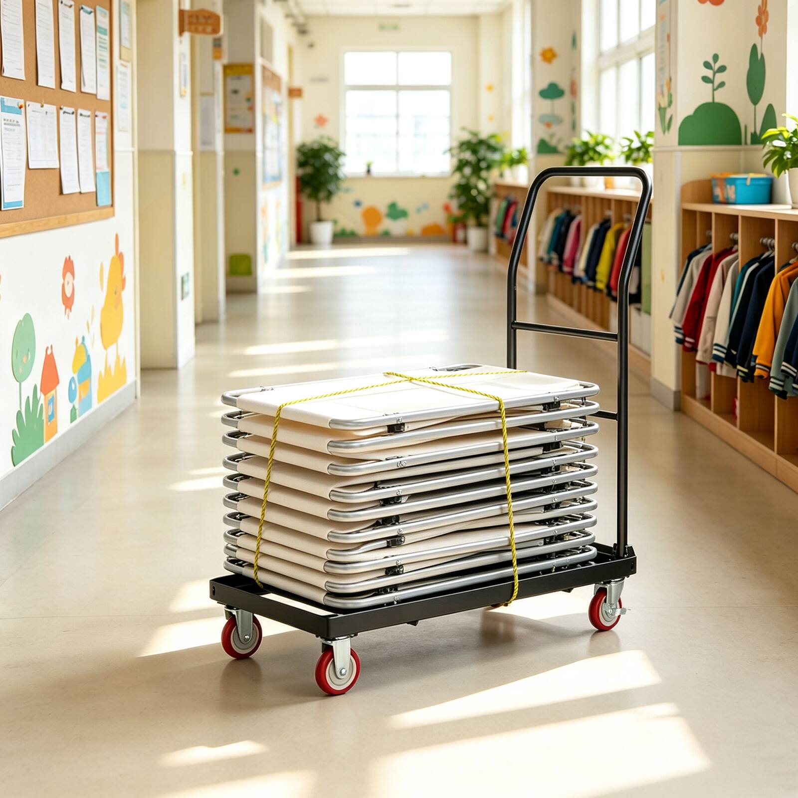 Alt View 5. Costway - Costway 800 LBS Folding Hand Truck, Portable Dolly with Handle and 2 Elastic Ropes - Black.