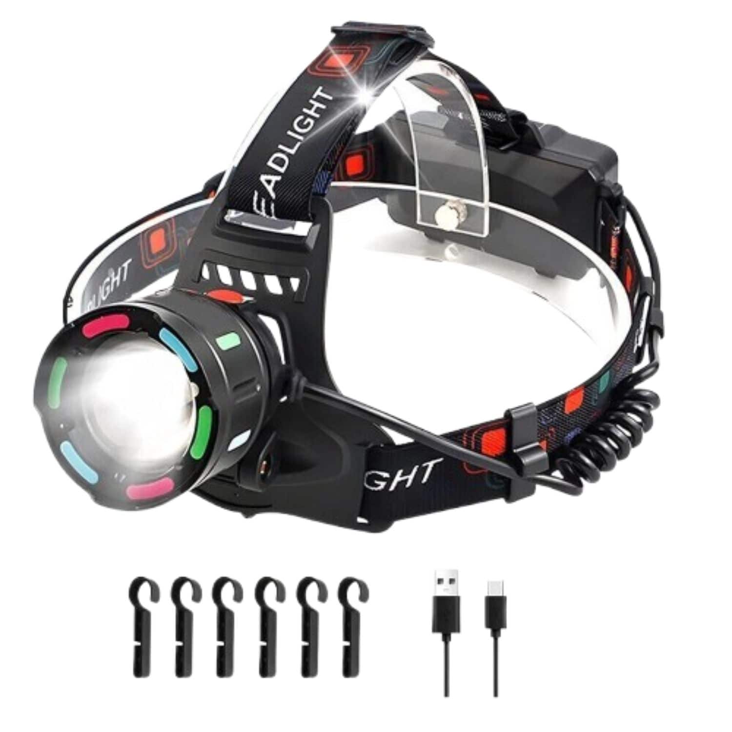 Home Collection - LED Headlamp Rechargeable Zoomable Head Torch Flashlight Headlight