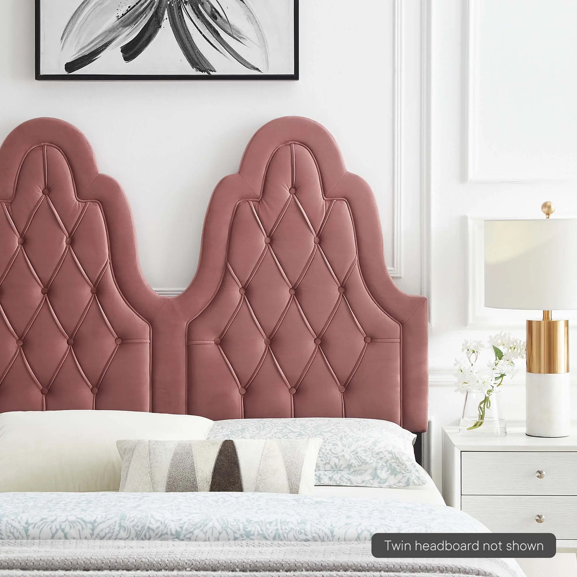Twin headboard not shown