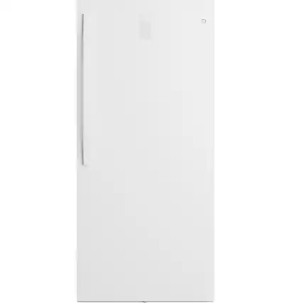 Front. GE - 17.9 Cu. Ft. Garage Ready Convertible Upright Freezer - White.