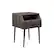 Left. Walker Edison - Contemporary 1-Drawer Side Table - Slate Grey/Black.