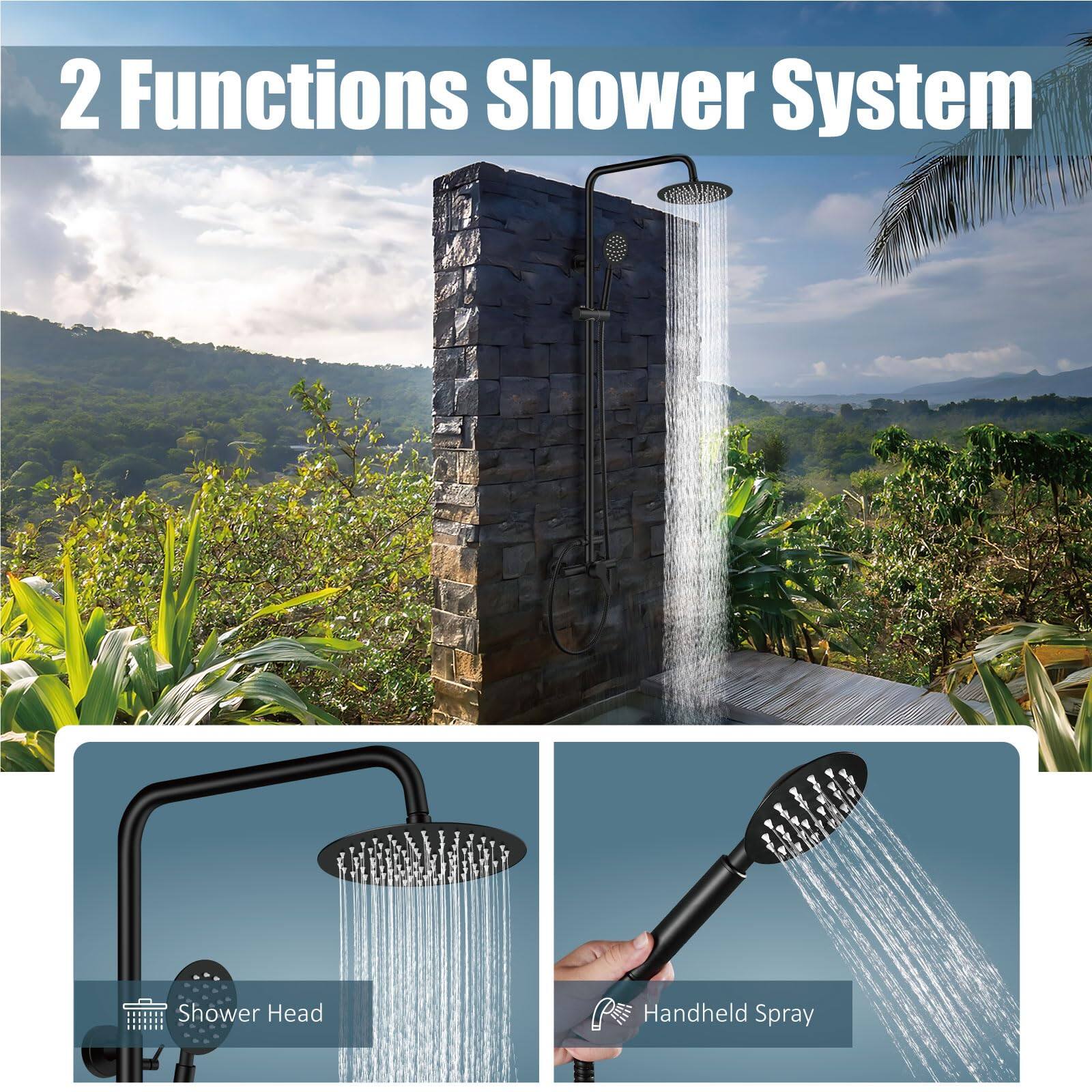 2 Functions Shower System

Shower Head

Handheld Spray