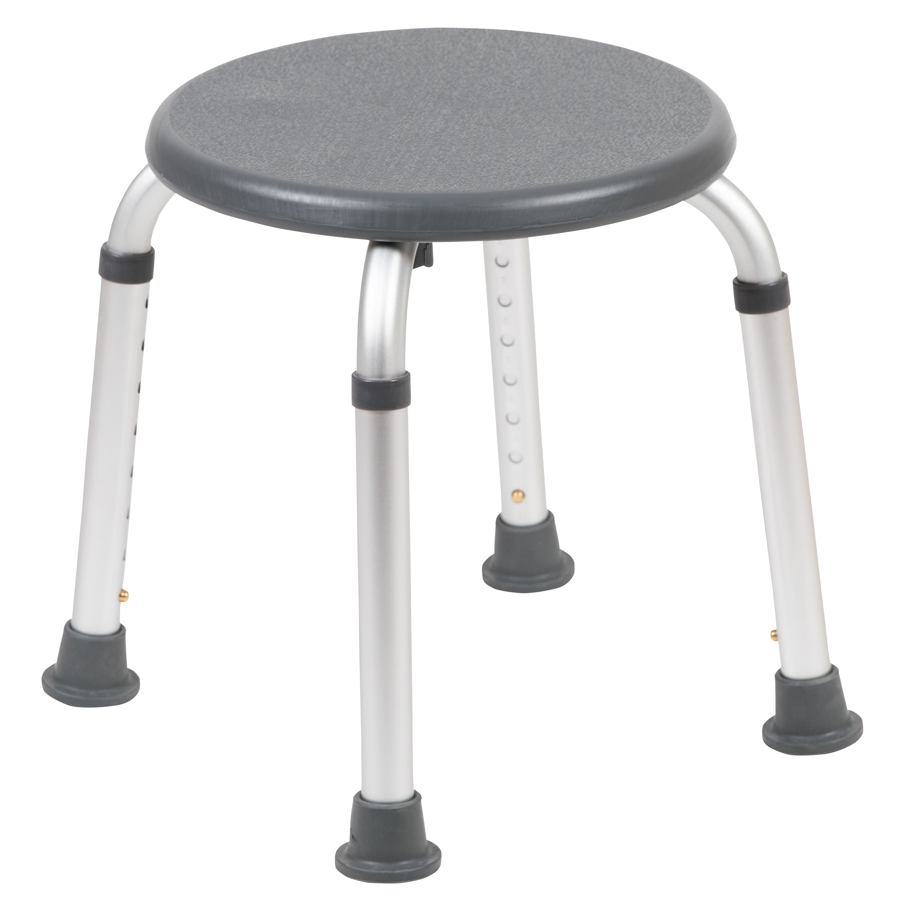 Emma + Oliver - Tool-Free 300 Lb. Capacity, Adjustable Bath & Shower Stool - Gray