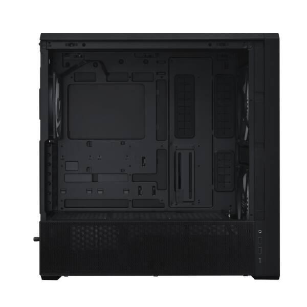 Back. Lian Li - Lian Li LANCOOL 217 INF Black, Mid-Tower ATX Case w/ 3 Fans, Mirror Panel - Black (LAN217INFX) - Black.