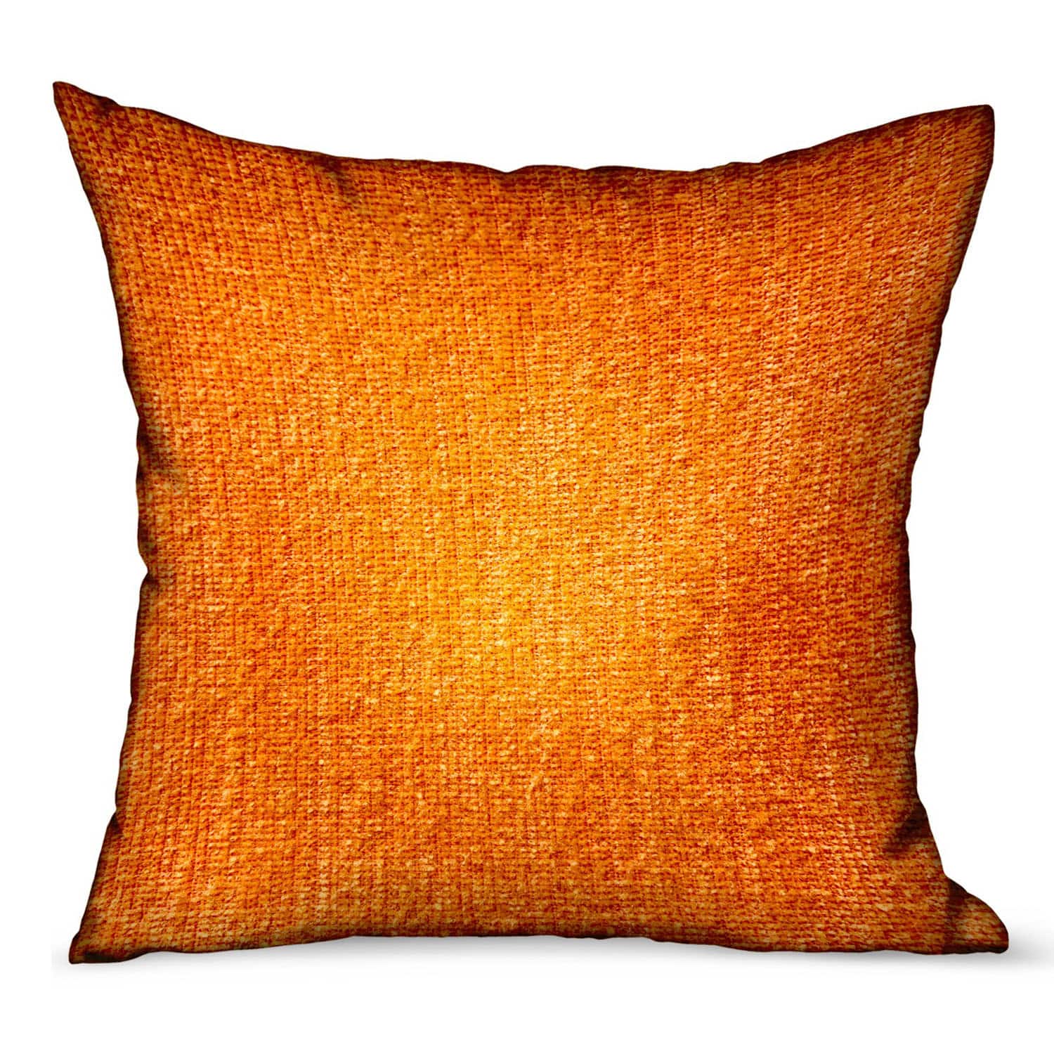 Plutus Brands - Bittersweet Ember Solid Luxury Outdoor Indoor Throw Pillow Double sided 18" x 18" - Orange