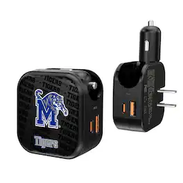 Keyscaper - Memphis Tigers Dual Port USB Car & Home Charger - Multicolor