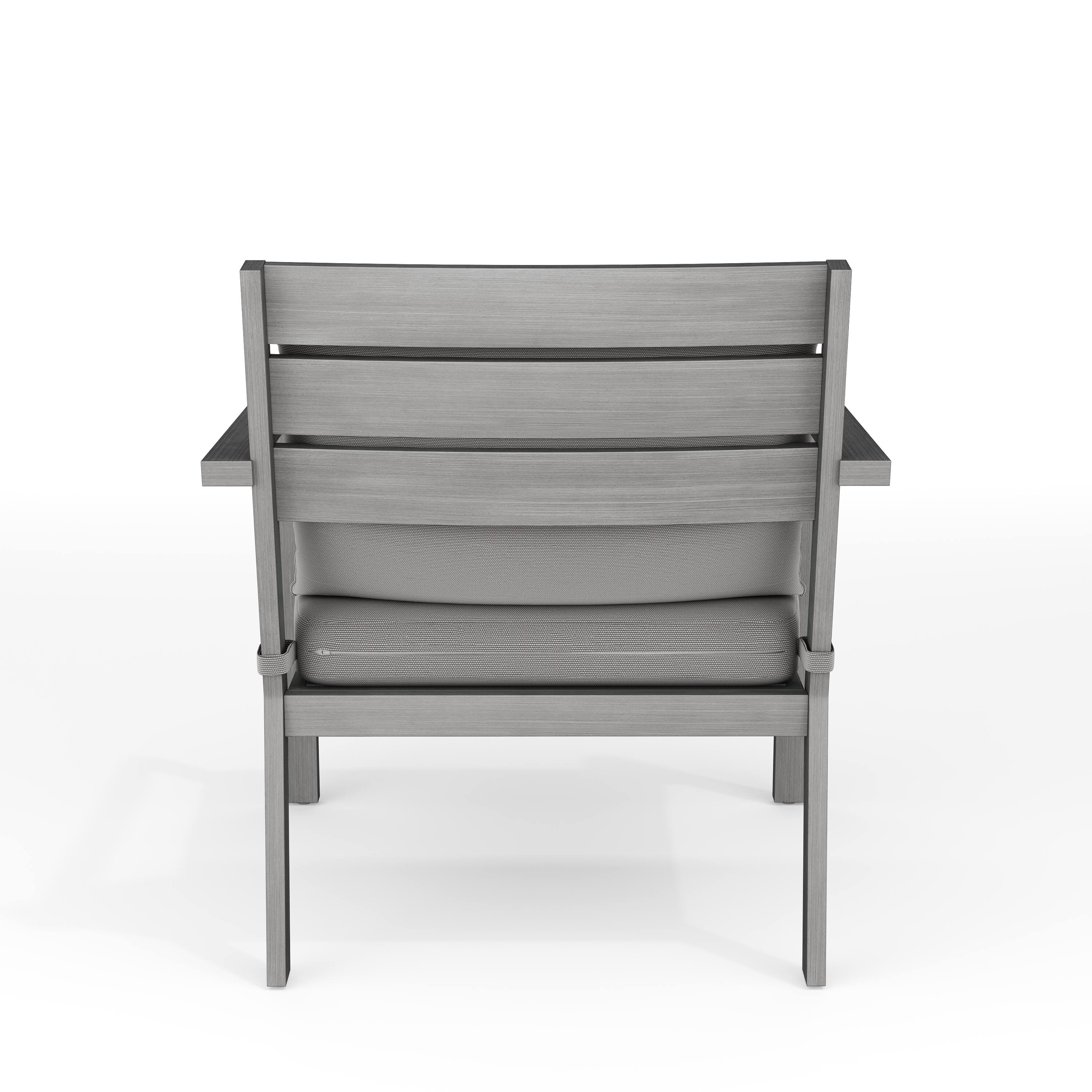 Alt View 7. Martha Stewart - Bedford 2PK All-Weather Patio Accent Chairs with Seat and Lumbar Cushions - Gray.