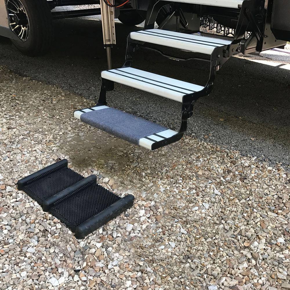 Alt View 4. AmeriHome - Rubber Boot Scraper Mat - Black.