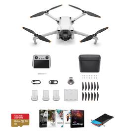 Bundle - DJI - Mini 3 Drone Fly More Combo with RC Remote Controller with Basic Kit
