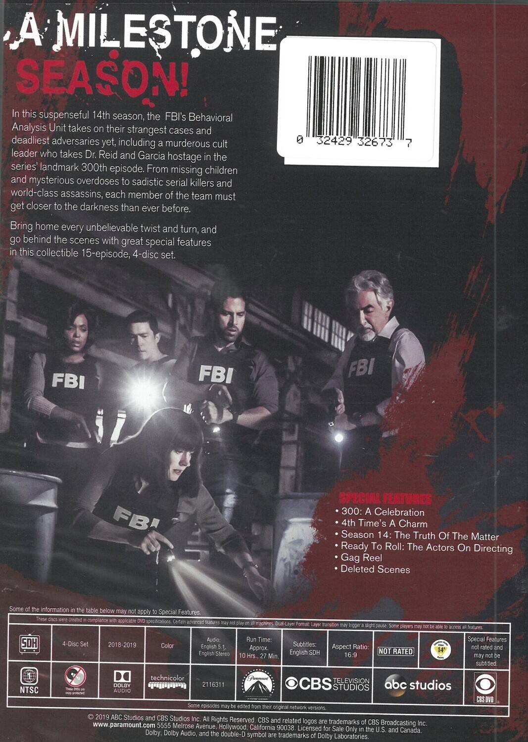 Alt View 1. Criminal Minds: Season 14   - DVD.