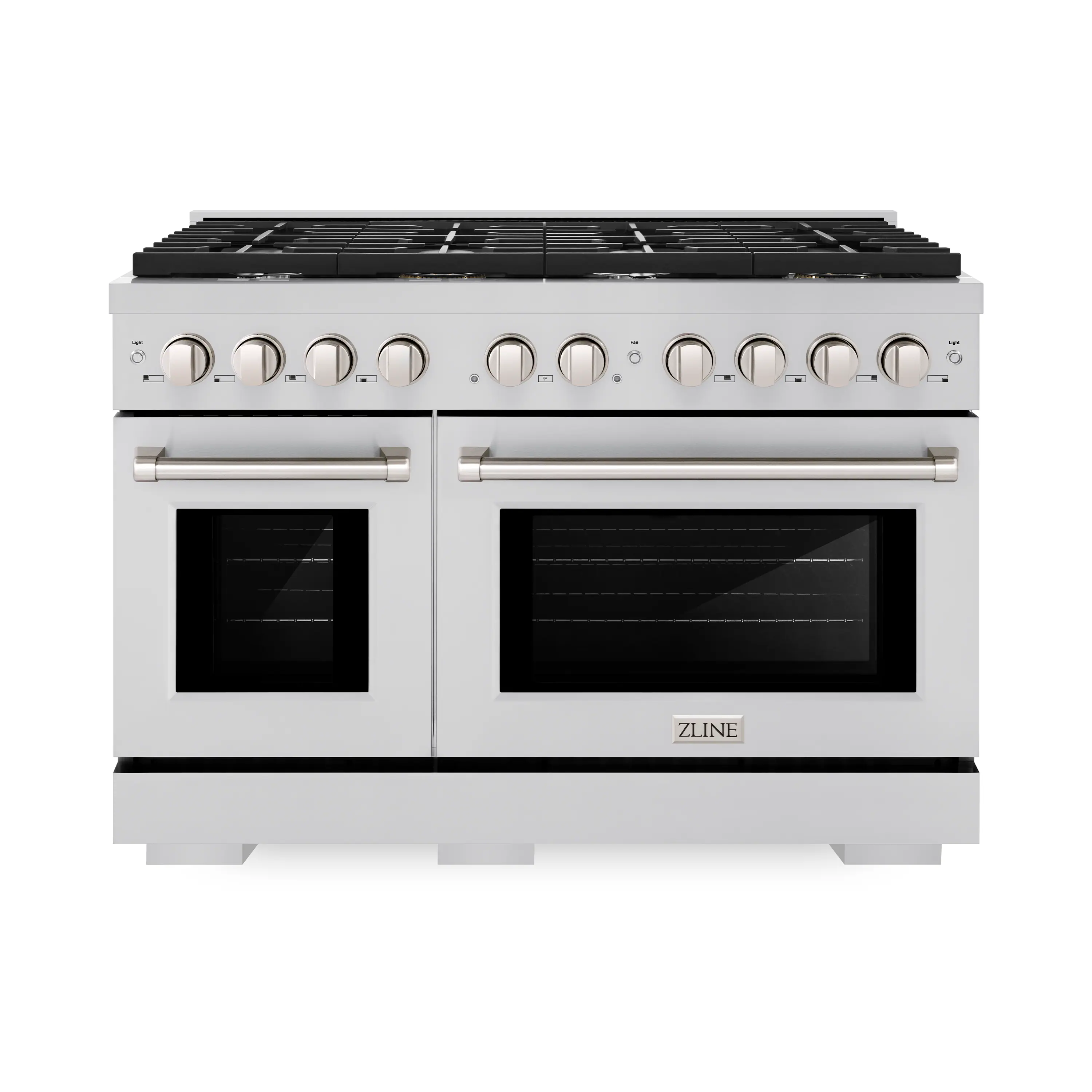 ZLINE - 48" Paramount Double Oven Dual Fuel Range with 8 Burner Gas Cooktop (SDR48) - Stainless Steel