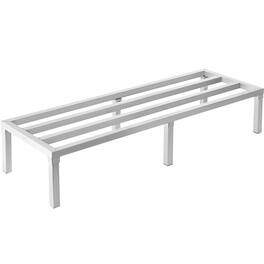 VEVOR - Aluminum Dunnage Rack, 60” x 20” Commercial Food Floor Rack, 12” Off the Floor, 1800 lbs Capacity All-Welded - metallic color