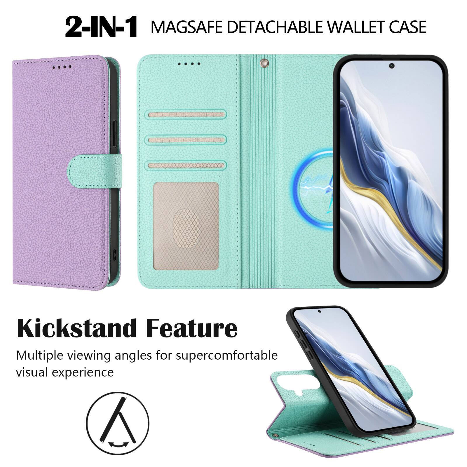 2-IN-1 MAGSAFE DETACHABLE WALLET CASE

Kickstand Feature
Multiple viewing angles for supercomfortable visual experience