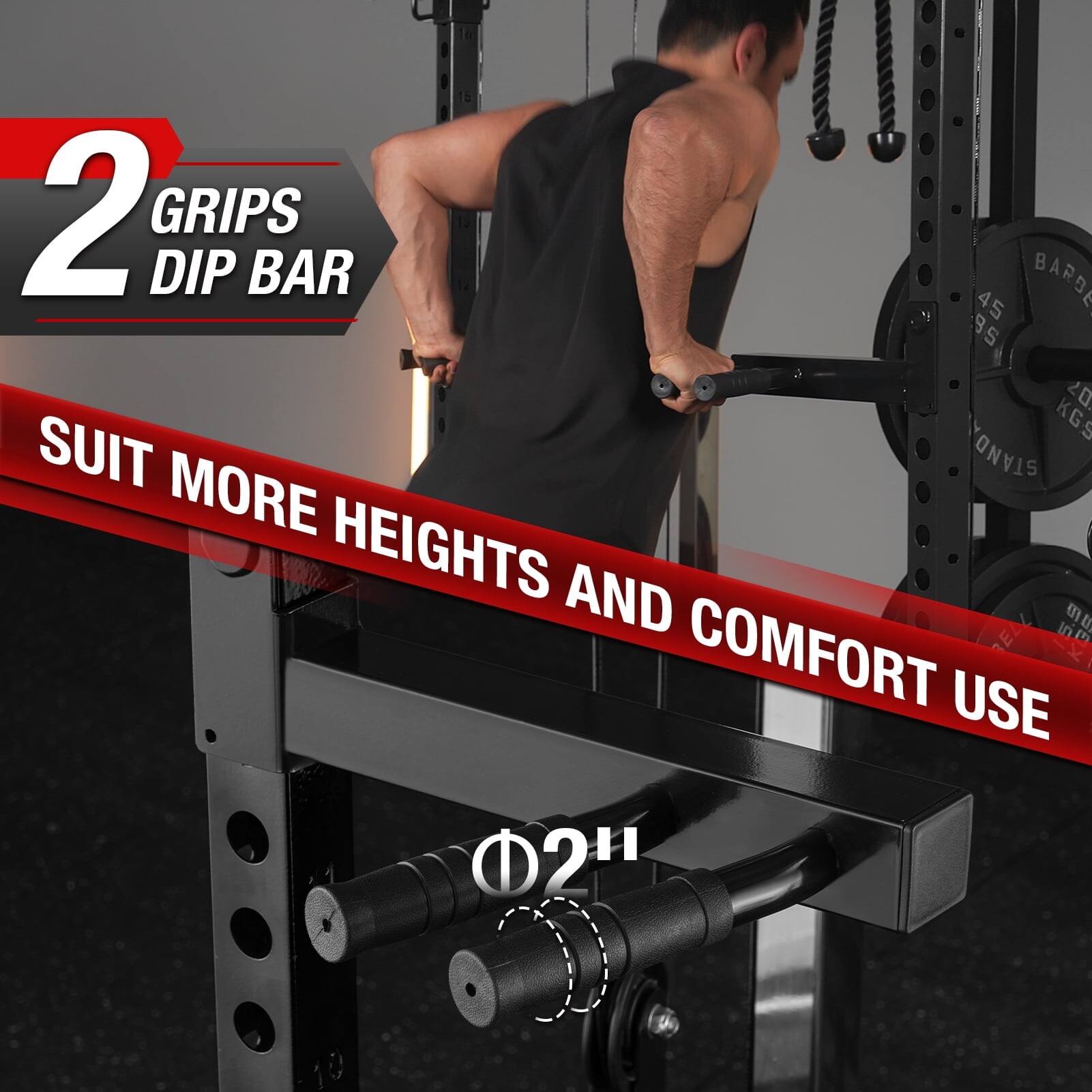 2 GRIPS DIP BAR SUIT MORE HEIGHTS AND COMFORT USE 2H