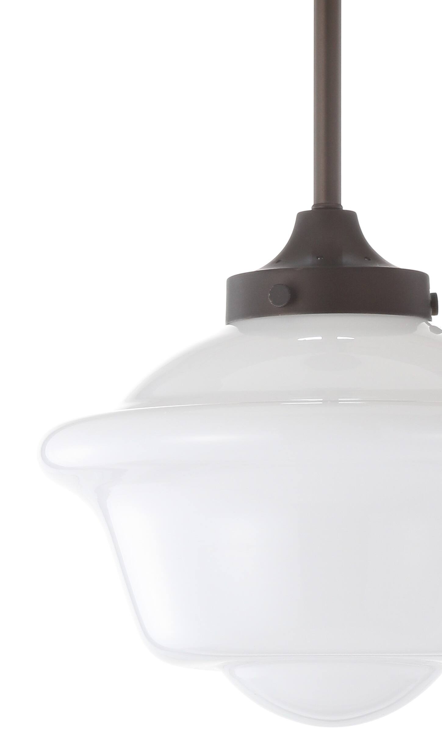 Alt View 4. Jonathan Y - Kurtz 9.5" Adjustable Drop Metal/Glass LED Pendant, Oil Rubbed Bronze - Oil Rubbed Bronze.