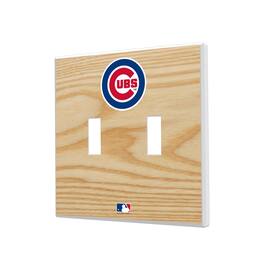 Keyscaper - Chicago Cubs Baseball Bat Design Double Toggle Light Switch Plates - Multicolor