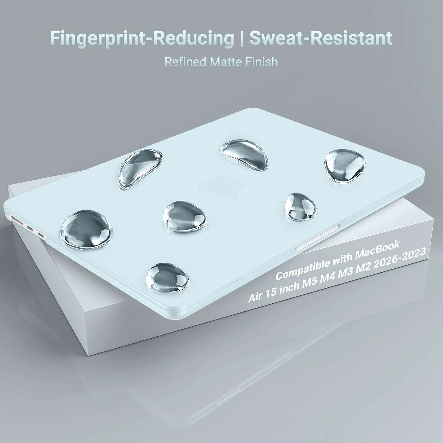 Fingerprint-Reducing | Sweat-Resistant  
Refined Matte Finish  

Compatible with MacBook Air 15 inch M5 M4 M3 M2 2026-2023