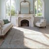 Front. RYHNUYNE - 9x12 Area Rugs Living Room Rug Washable Vintage Boho Rug No Slip Stain Resistant Soft Carpet Indoor Floor Floral Carpets - Painting.