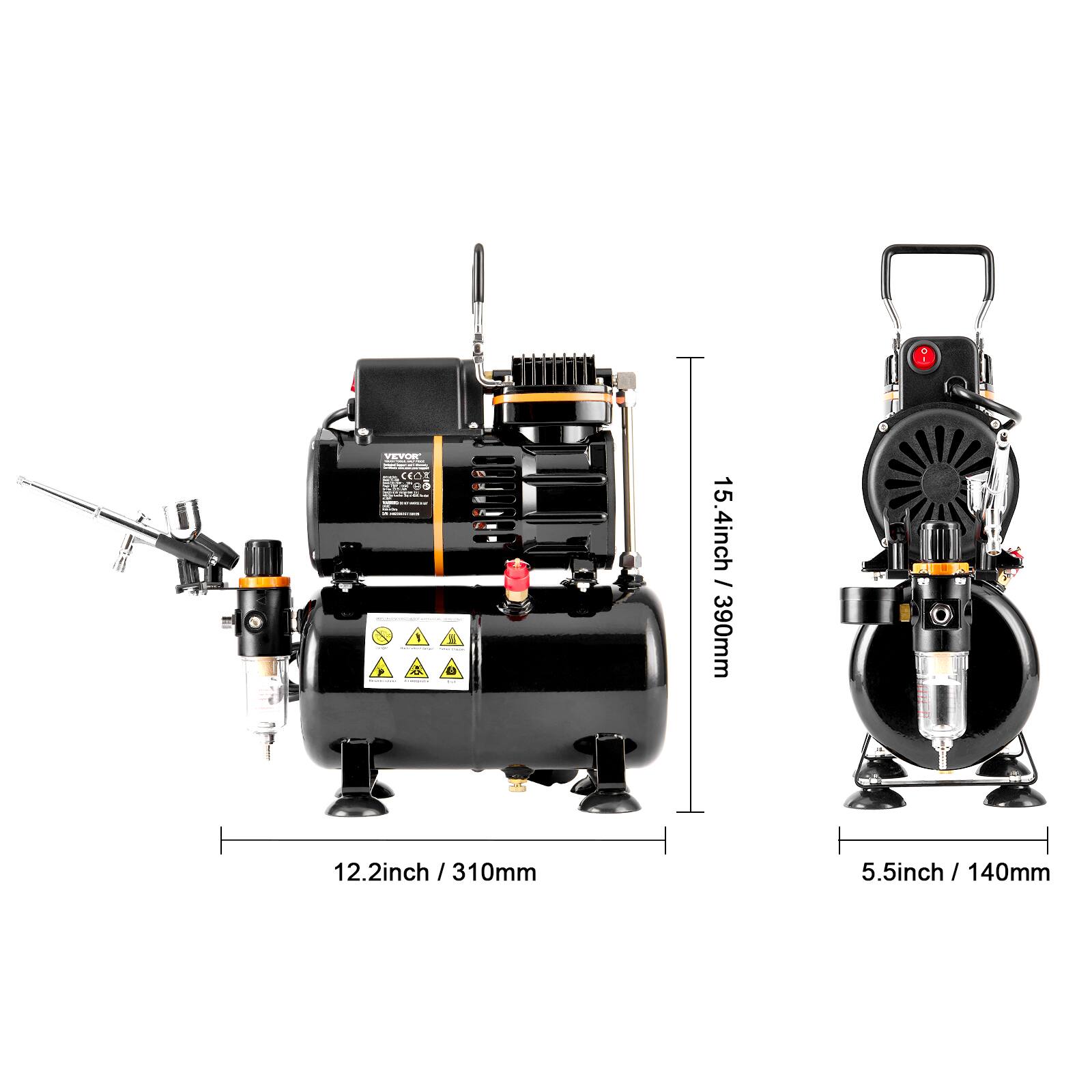 - Height: 15.4 inch / 390mm
- Width: 12.2 inch / 310mm
- Depth: 5.5 inch / 140mm